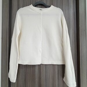 Massimo Dutti Cream Long Sleeve Sweater